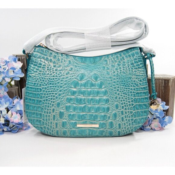 Brahmin Handbags - Brahmin Mermaid Turquoise Melbourne Leather Shayna Crossbody Bag NWT